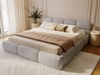 Polsterbett mit Bettkasten und Bettrost 140x200 Sweet Low Grau