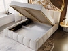Polsterbett mit Bettkasten und Lattenrost 120x200 Cloud Bouclé-Stoff Beige