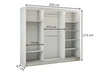 Schiebetürenschrank 250 cm mit LED-Beleuchtung Diano Weiß