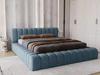 Polsterbett mit Bettkasten und Lattenrost 180x200 Italia Blau