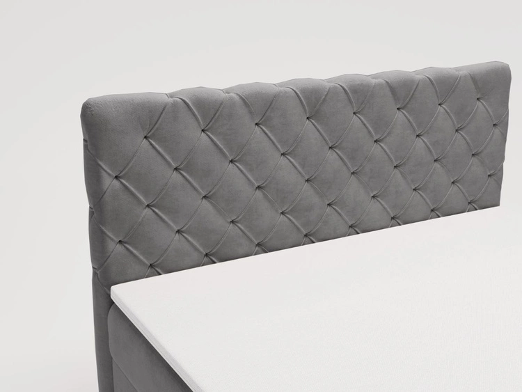 Boxspringbett mit Bettkasten 120x200 Lunaris Grau