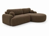 Ecksofa L-Form Rechts mit Schlaffunktion und Bettkasten Aurio Braun