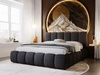 Polsterbett mit Bettkasten und Lattenrost 180x200 Cloud Bouclé-Stoff Schwarz