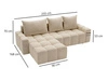 Ecksofa L-Form mit Schlaffunktion und Bettkasten Bresso Beige
