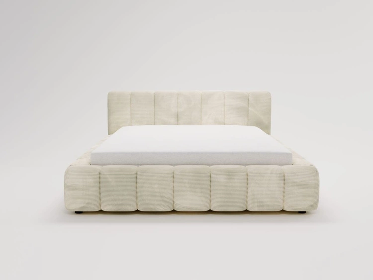 Polsterbett mit Bettkasten und Lattenrost 160x200 Ibiza Creme