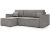 Modernes Ecksofa mit Schlaffunktion und Stauraum Prato L Grau