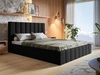 Polsterbett mit Bettkasten und Lattenrost 120x200 Siena Schwarz
