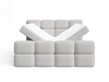 Boxspringbett mit Bettkasten 180x200 Rivon Hellgrau