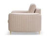  Sessel mit Goldenbeinen Limon Dunkelbeige