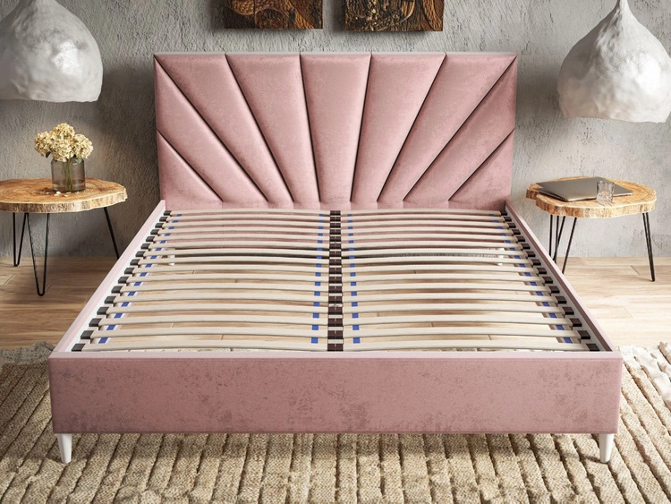 Polsterbett mit Lattenrost 120x200 Fuzi Beige