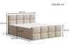 Boxspringbett mit Bettkasten 120x200 Rivon Creme
