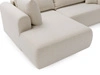Ecksofa L-Form mit Schlaffunktion und Bettkasten Savana Bis Hellbeige