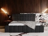 Polsterbett mit Bettkasten und Lattenrost 180x200 Paris Schwarz