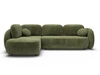 Ecksofa mit Schlaffunktion und Bettkasten Links Carino Grün