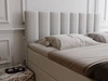 Boxspringbett mit Bettkasten 180x200 Mocca Grau