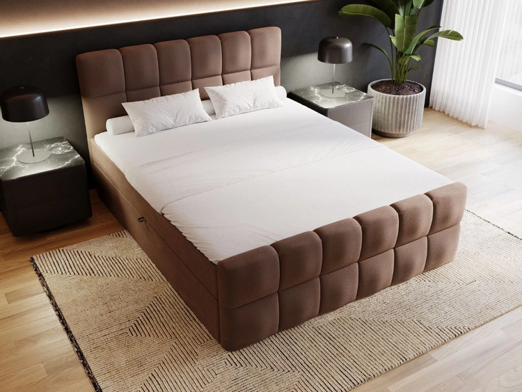 Boxspringbett mit Bettkasten 180x200 Alicante Braun