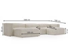 Wohnlandschaft Universell Moderne Cord Ecksofa Landi Grau