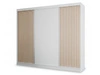 Schiebetürenschrank mit Lamellen 250 cm Loreto Weiß