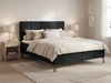 Boxspringbett mit Bettkasten 140x200 Vendi Schwarz