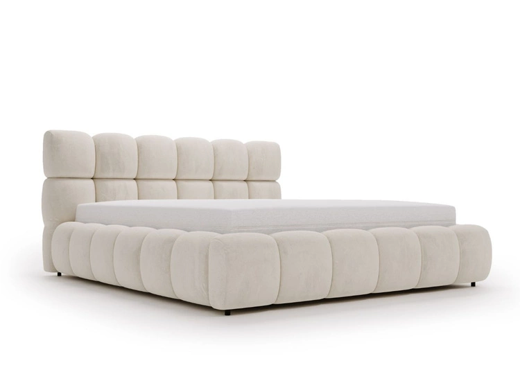 Polsterbett mit Bettkasten und Lattenrost 120x200 Modo Beige