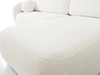 Ecksofa L-Form Rechts mit Schlaffunktion und Bettkasten Oreo Creme