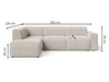 Ecksofa L-Form Links Eluno Grau