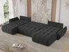 Wohnlandschaft mit Schlaffunktion und Bettkasten Decor U Anthrazit