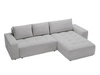 Ecksofa L-Form Rechts mit Schlaffunktion und Bettkasten Portland Hellgrau