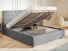 Polsterbett mit Bettkasten und Lattenrost 120x200 Tesis Dunkelblau