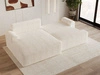 Ecksofa L-Form mit Schlaffunktion und Bettkasten Serene Links Creme