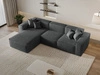 Ecksofa L-Form Links Arizona Dunkelgrau