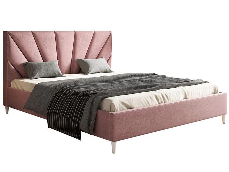 Polsterbett mit Lattenrost 160x200 Fuzi Rosa