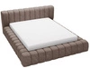 Polsterbett mit Bettkasten und Lattenrost 140x200 Italia Braun