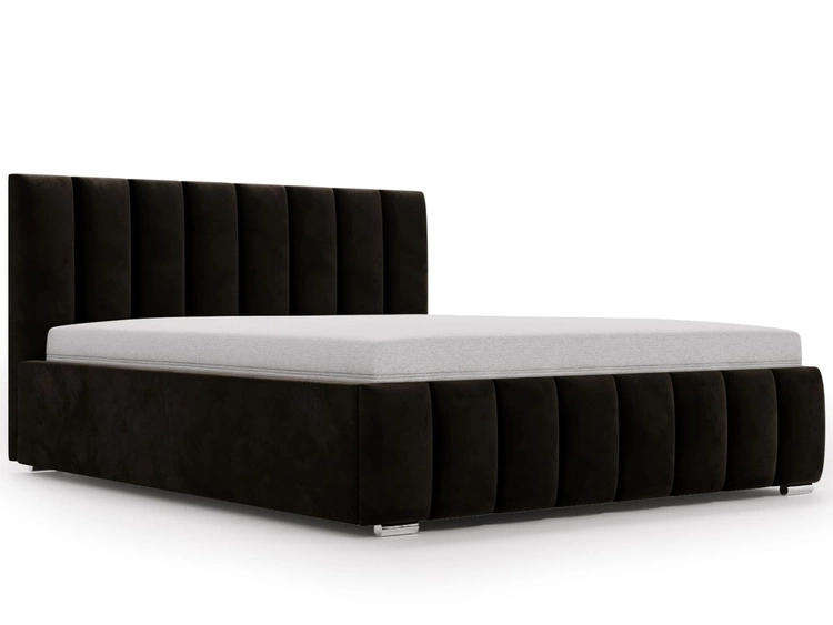 Polsterbett mit Bettkasten und Lattenrost 160x200 Neos Schwarz