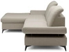 Ecksofa L-Form Links mit Schlaffunktion und Bettkasten Hannover Hellbraun
