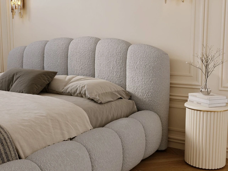 Polsterbett mit Stauraum und Lattenrost 120x200 Cloud Soft Grau