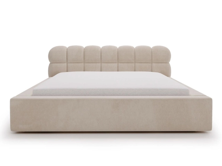 Polsterbett mit Bettkasten und Lattenrost 180x200 Plaza Beige