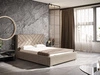 Polsterbett mit Bettkasten und Lattenrost 120x200 Tonale Beige