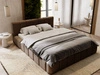 Polsterbett mit Bettkasten und Lattenrost 120x200 Split Braun