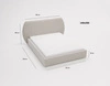 Polsterbett mit Lattenrost 140x200 Blossom - Beige