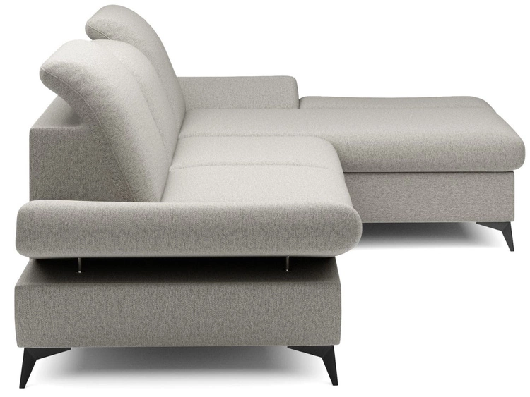 Ecksofa L-Form Rechts mit Schlaffunktion und Bettkasten Hannover Beige