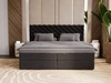 Boxspringbett mit Bettkasten 180x200 Bergamo Schwarz