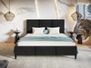 Polsterbett mit Lattenrost 160x200 Trio Schwarz