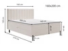 Boxspringbett mit Bettkasten 160x200 Primavera Beige