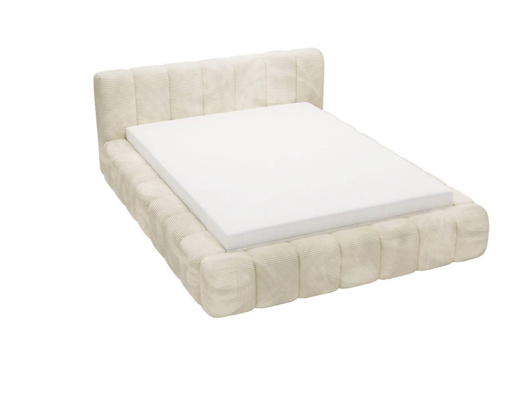 Polsterbett mit Bettkasten und Lattenrost 160x200 Ibiza Creme