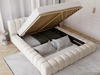 Polsterbett mit Bettkasten und Lattenrost 120x200 Italia Creme