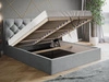 Polsterbett mit Bettkasten und Lattenrost 140x200 Selva Beige