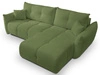 Ecksofa L-Form mit Schlaffunktion und Bettkasten Bene Grün