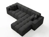 Ecksofa L-Form Rechts Moderne Ecksofa Loopo Schwarz