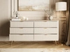 Kommode mit 6 Schubladen Latina Beige